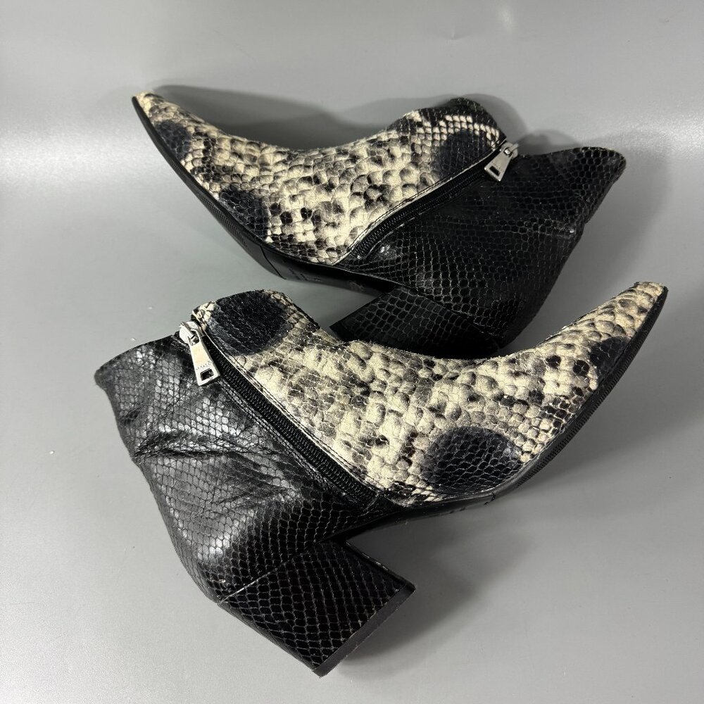 Ma&Lo Python + Snake Skin Pointed-Toe Ankle Boots… - image 7